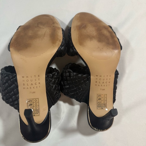 White House Black Market Black Braided Sandals - Picture 6 of 10